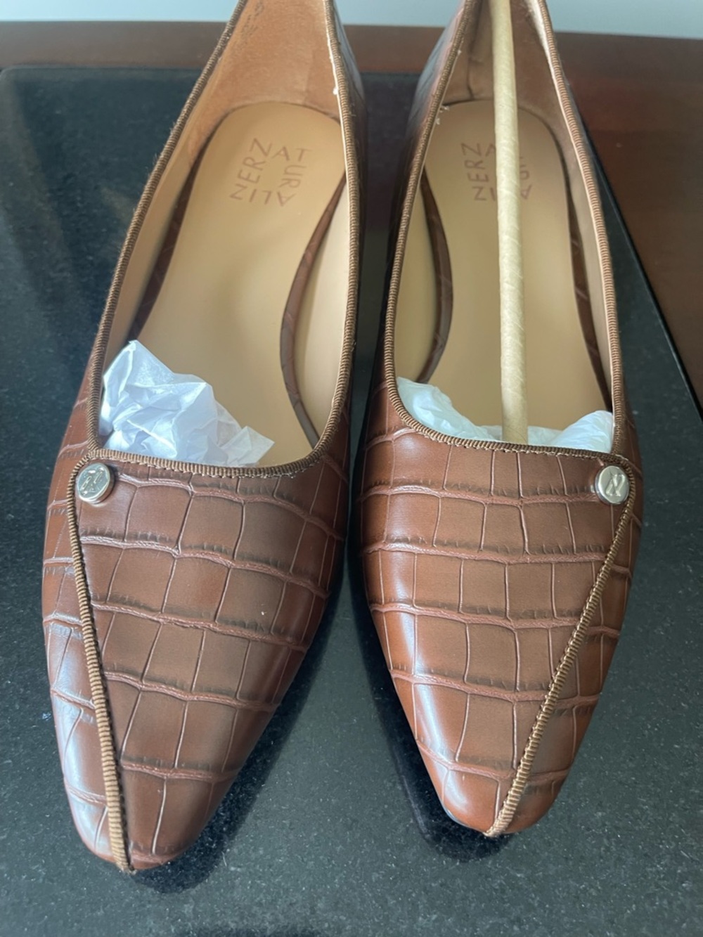 Naturalizer Georgia Brown Leather Loafers